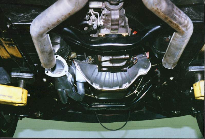 Close up pf the tranny and exhaust